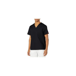Dickies mens Signature V-neck medical scrubs shirts  Black  X-Small US