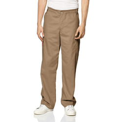 Dickies Mens Big Signature Elastic Waist Scrubs Pant  Dark Khaki  Smal