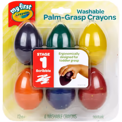 Crayola My First Washable Egg Crayons-6/Pkg -81-1451