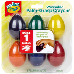Crayola My First Washable Egg Crayons-6/Pkg -81-1451