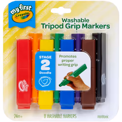 Crayola My First Tripod Grip Markers-8/Pkg 81-1386