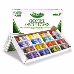 Crayola Classpack Markers and Crayons (Pack of 256)