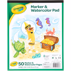 Crayola Marker & Watercolor Pad 10"X8"-40 Sheets 99-3403