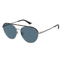 sunglasses 2107/S/X mens cat. 3 oval stainless steel silver/blue