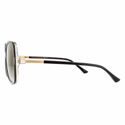 Jimmy Choo Sunglasses JUDY/S 807 FQ Black Transparent Grey Gradient Gold Mirror