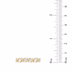 Amazon Essentials Cubic Zirconia Wave Tennis Necklace in 18k Gold Plated Sterling Silver  Yellow  18""""