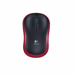 Mouse LOGITECH M185 Red Wireless USB 1000 3 Classic Windows