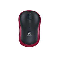 Mouse LOGITECH M185 Red Wireless USB 1000 3 Classic Windows