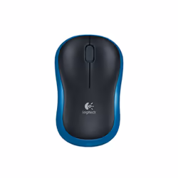 Mouse LOGITECH M185 Blue Wireless USB 1000 3 Classic Windows