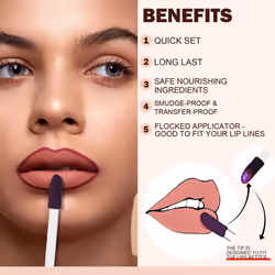 popcode Peel Off Lip Liner Stain  Infused with Nourishing Ingredients & Vitamin E  Quick Set Lip Stain Peel Off Long Lasting For All Skin Types #001 N