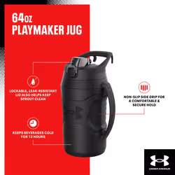 Under Armour Playmaker Sport Jug  Water Bottle with Handle  Foam Insulated & Leak Resistant  64oz  Breeze Blue