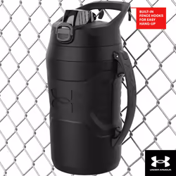 Under Armour Playmaker Sport Jug  Water Bottle with Handle  Foam Insulated & Leak Resistant  64oz  Jet Grey/Black
