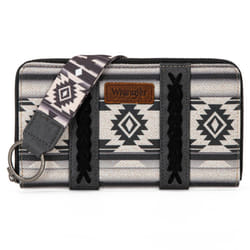 Wrangler Full Size Wallet Purse for Women Western Aztec Clutch Wristlet Wallet with Credit Card Holder LG-WG133-W006BK