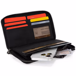 Wrangler Full Size Wallet Purse for Women Western Aztec Clutch Wristlet Wallet with Credit Card Holder LG-WG133-W006BK
