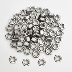 Tom's world 60Pcs M6-1 Hex Nut Assortment Set Stainless Steel 304(18-8) Metric Hexagon Nut for Bolts  Bright Finish  Full Thread (M6)