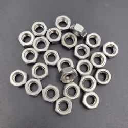 Tom's world M8-1.25 30pcs Hex Nut Stainless Steel 304(18-8) A2-70 Metric Hexagon Nut for Bolts  Bright Finish  Full Thread (M8)