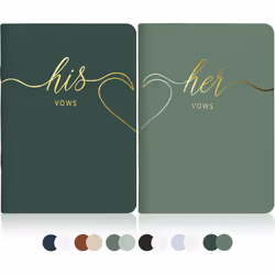 LSSH GmbH Wedding Vow Books Original Vow Books His and Hers Perfect Wedding Essentials for Your Wedding Day 28 Pages 5.5"" X ...