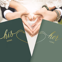 LSSH GmbH Wedding Vow Books Original Vow Books His and Hers Perfect Wedding Essentials for Your Wedding Day 28 Pages  5.5"" X 4"" (Dark Gree