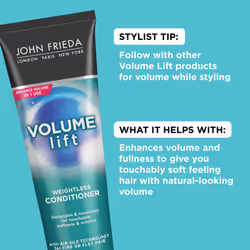 John Frieda Volume Lift Lightweight Conditioner for Natural Fullness  8.45 Ounces  Safe for Colour-Treated Hair  Volumizing Conditioner for Fine or Fl