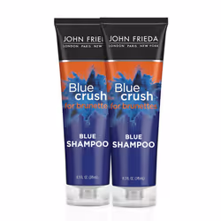 John Frieda Blue Crush Blue Shampoo for Brunettes  Crush Brassy Hair Tones for Brunettes  8.3 oz (2 Pack)