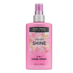 John Frieda Vibrant Shine Spray  Glossy Hair Treatment  Weightless Argan Oil Spray for Detangling  with Heat Protectant up to 4