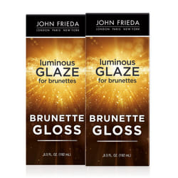 John Frieda Brilliant Brunette Luminous Hair Glaze  Color Enhancing Glaze  Designed to Fill Damaged Areas for Smooth  Glossy Brown Color  6.5 oz (Pack