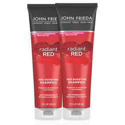 John Frieda Radiant Red Shampoo  Enhances Red Shades with Pomegranate and Vitamin E  8.3 oz (Pack of 2)