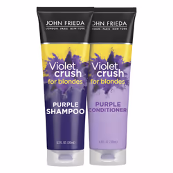John Frieda Violet Crush Purple Shampoo and Conditioner Set - Blonde Toner Neutralizing Yellow Tones for Bleached and Platinu ...