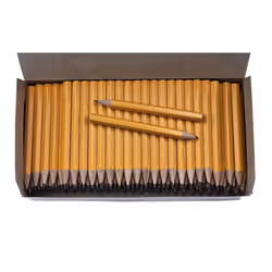 Comfort Axis Golf Pencils Bulk  Yellow Barrel 8.5cm Mini Pencils Pre-Sharpened 144/Box