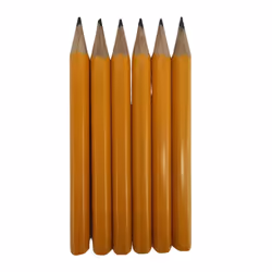 Comfort Axis Golf Pencils Bulk  Yellow Barrel 8.5cm Mini Pencils Pre-Sharpened 144/Box