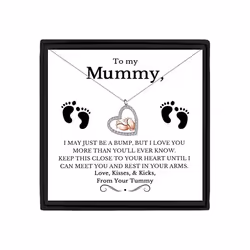 Gift For New Mum New Mummy Gift Pregnancy Gift Expecting Mother Gift From Baby Bump Pregnancy Gift Baby Feet Necklace To My M ...