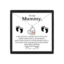 Gift For New Mum New Mummy Gift Pregnancy Gift Expecting Mother Gift From Baby Bump Pregnancy Gift Baby Feet Necklace To My Mummy Expecting Mother