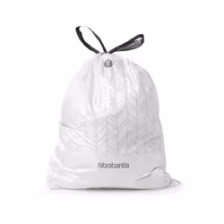 Brabantia PerfectFit Trash Bags Size M/16 Gal Thick Plastic Trash Can Liners with Drawstring Handles 120 Bags