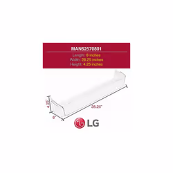 LG MAN62570801 Genuine OEM Door Shelf Bin for LG Refrigerators