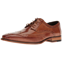 STAcY ADAMS Mens Tinsley-Wingtip Oxford  Tan  105 W US