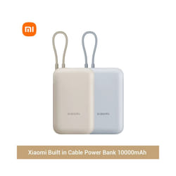 Xiaomi Built In Cable Power Bank 10000mAh 22.5W Powerbank For iPhone - Blue