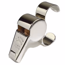 ACME Thunderer Finger Grip Metal Whistle Nickel-Plated (477/58.5) Large