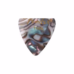 Fender Premium Celluloid Guitar Picks 351 Shape  Abalone  Thin  12-Pack