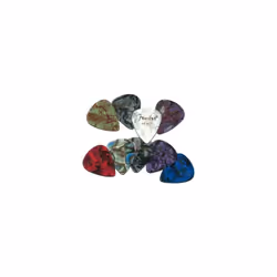 Fender Premium Celluloid Guitar Picks 351 Shape  Abalone  Thin  12-Pack