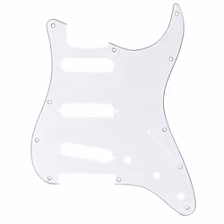 Fender Standard Stratocaster for 3 Single Coil Pickups 11 Hole 3-Ply - White