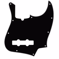 Fender Pickguard Jazz Bass 10 Hole 3 Ply Truss Rod Notch - B/W/B