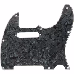 Fender Standard Telecaster Pick Guard (8 Hole) 4-Ply - Black Pearl