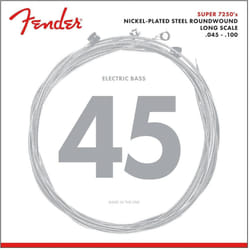 Fender 7250 Bass Strings  Nickel Plated Steel Roundwound  Long Scale  7250ML .045-.100