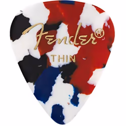 Fender Classic Celluloid Guitar Picks 351 Shape  Guitar Accessories  Confetti  Thin  12-Pack