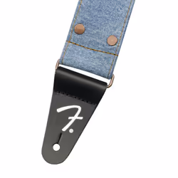 Fender x Wrangler Riveted Denim Strap  Guitar Accessories  Light Indigo  Medium