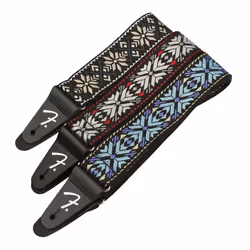 Fender Pasadena Woven Strap  2in  Blue Snowflake