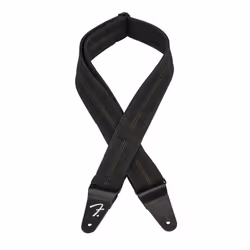 Fender x Wrangler Denim Guitar Strap  Guitar Accessories  Washed Black Stitch