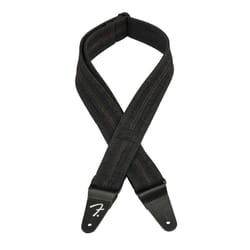 Fender x Wrangler Denim Guitar Strap  Guitar Accessories  Washed Black Stitch