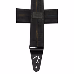 Fender x Wrangler Denim Guitar Strap  Guitar Accessories  Washed Black Stitch