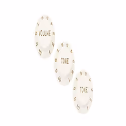 Fender Stratocaster Parchment Knobs - Volume  Tone  Tone (Set of 3)